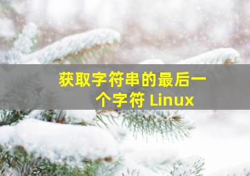 获取字符串的最后一个字符 Linux